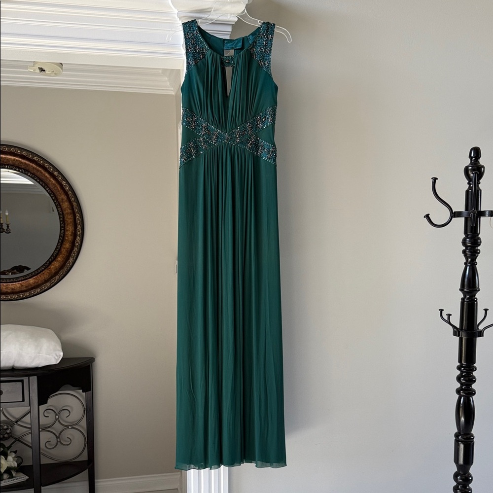 Chic Teal Sleeveless Maxi Dress